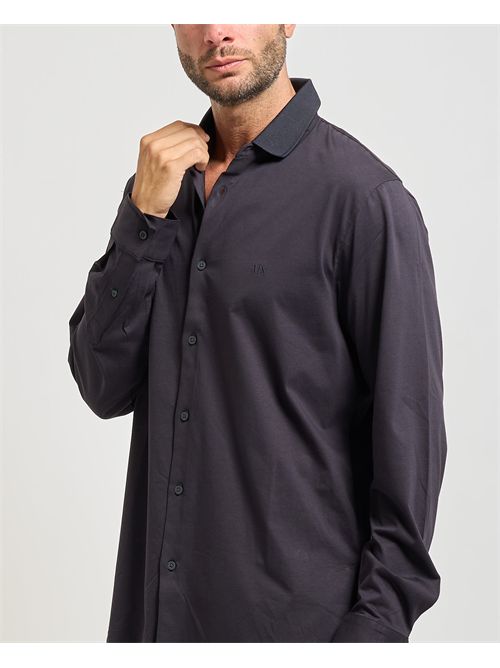 Men's Armani Exchange cotton shirt with logo ARMANI EXCHANGE | XM001370-AF10364UB101